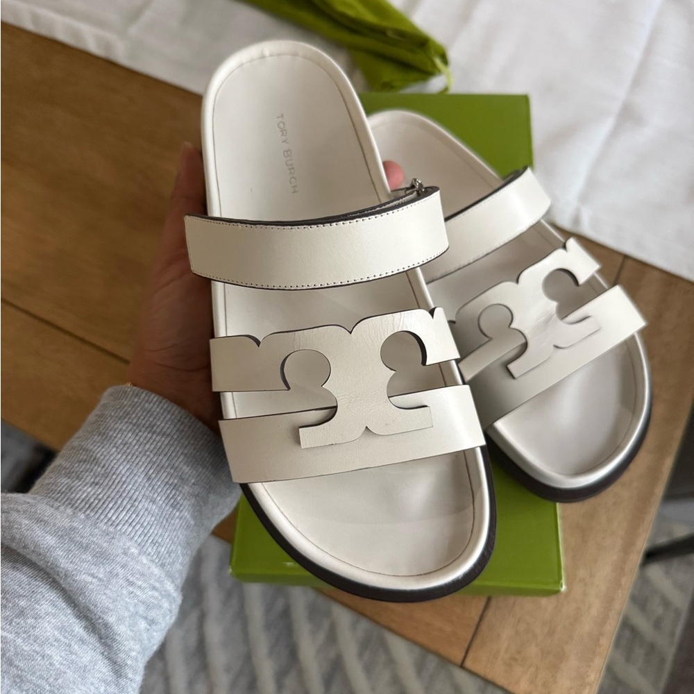 Tory Burch Cream Women's Slide Sandals